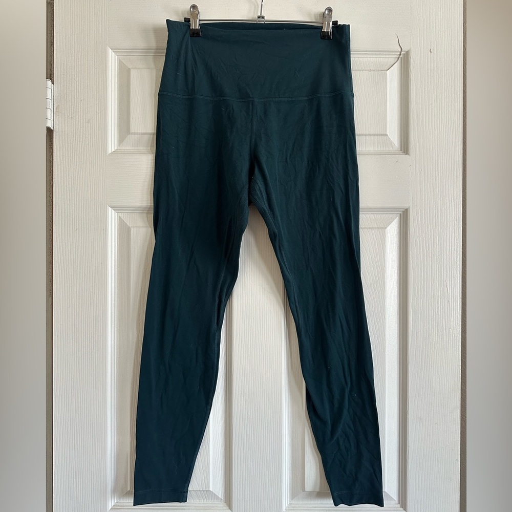 Women’s Align™ High-Rise Pant 28". Peacock blue, size 10.